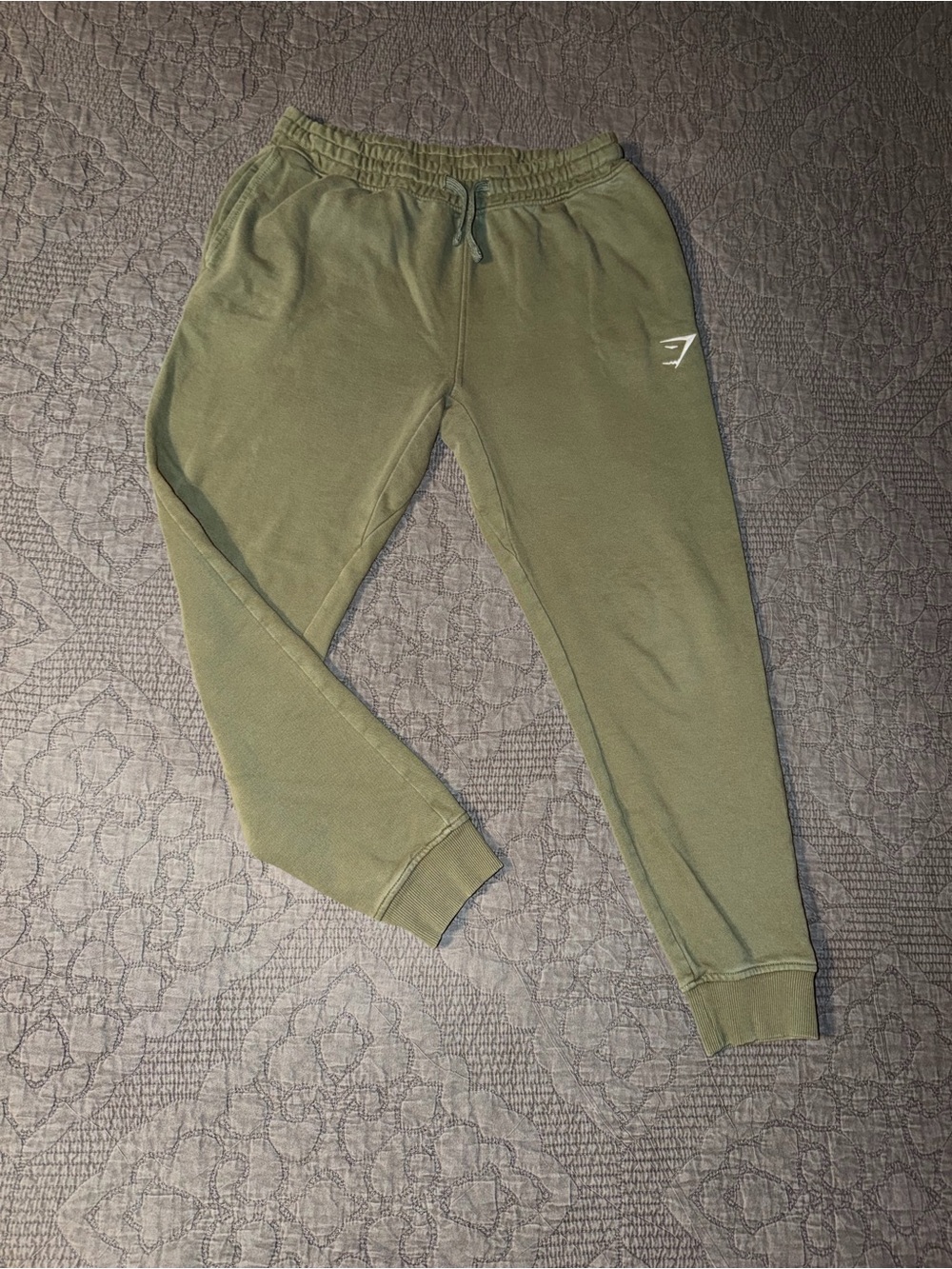 Gymshark CREST JOGGERS-Slim Fit-Core Olive Men’s Size-M